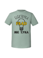 Męska koszulka  z nadrukiem – ELEKTRYKA PRĄD NIE TYKA v4 - obrazek 5