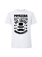 Męska koszulka  z nadrukiem – POTRZEBA DUŻO ODWAGI KOMINIARZ - obrazek 3