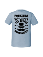 Męska koszulka  z nadrukiem – POTRZEBA DUŻO ODWAGI KOMINIARZ - obrazek 6