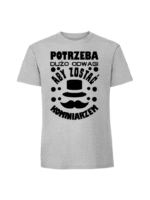 Męska koszulka  z nadrukiem – POTRZEBA DUŻO ODWAGI KOMINIARZ - obrazek 4