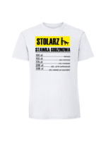 Męska koszulka  z nadrukiem – stolarz stawka godzinowa - obrazek 5