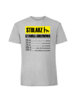 Męska koszulka  z nadrukiem – stolarz stawka godzinowa