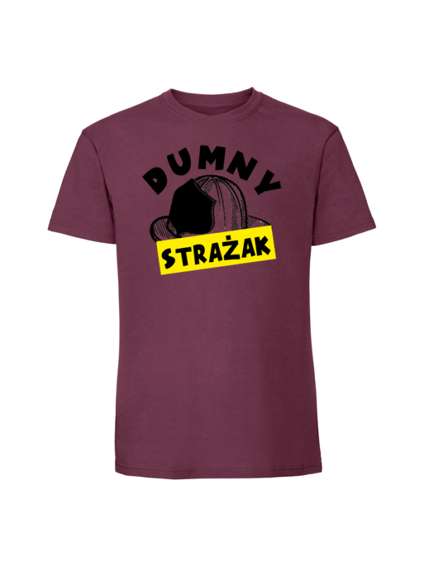 Męska koszulka  z nadrukiem – Dumny Strażak