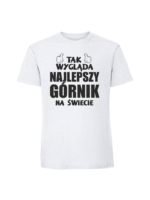 Męska koszulka  z nadrukiem – NAJLEPSZY GÓRNIK v2 - obrazek 2