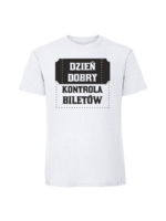 Męska koszulka  z nadrukiem – Dzień dobry kontrola - obrazek 2