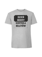 Męska koszulka  z nadrukiem – Dzień dobry kontrola - obrazek 6