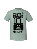 Męska koszulka  z nadrukiem – Zostać rolnikiem to nie był wybór - obrazek 6