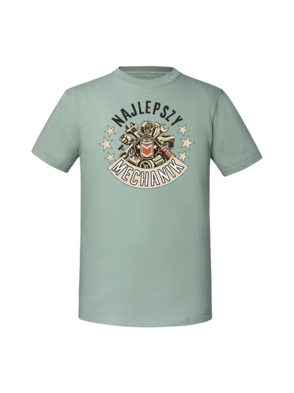 Męska koszulka  z nadrukiem – najlepszy mechanik v1