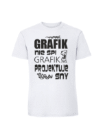 Męska koszulka  z nadrukiem – GRAFIK NIE ŚPI - obrazek 3