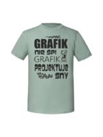 Męska koszulka  z nadrukiem – GRAFIK NIE ŚPI - obrazek 5