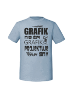 Męska koszulka  z nadrukiem – GRAFIK NIE ŚPI - obrazek 4