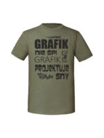 Męska koszulka  z nadrukiem – GRAFIK NIE ŚPI - obrazek 6