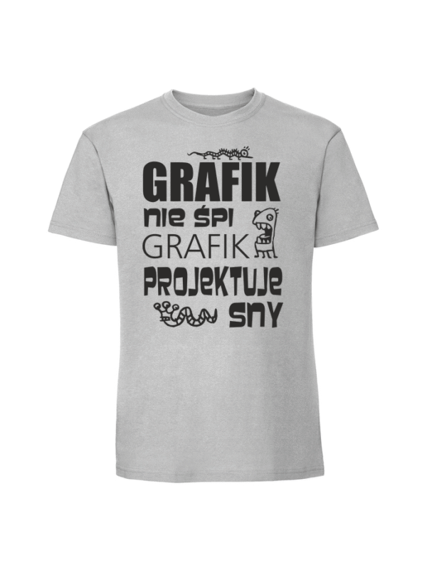 Męska koszulka  z nadrukiem – GRAFIK NIE ŚPI