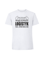 Męska koszulka  z nadrukiem – Najlepszy logistyk - obrazek 2