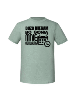 Męska koszulka  z nadrukiem – Dużo biegam bo gonią mnie dedlajny - obrazek 5