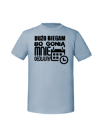 Męska koszulka  z nadrukiem – Dużo biegam bo gonią mnie dedlajny - obrazek 4