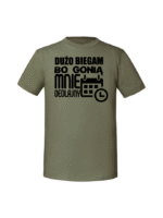 Męska koszulka  z nadrukiem – Dużo biegam bo gonią mnie dedlajny - obrazek 6