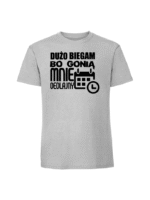 Męska koszulka  z nadrukiem – Dużo biegam bo gonią mnie dedlajny - obrazek 2