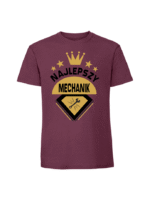 Męska koszulka  z nadrukiem – Najlepszy mechanik v3 - obrazek 4