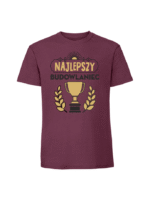 Męska koszulka  z nadrukiem – NAJLEPSZY BUDOWLANIEC PUCHAR