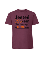 Męska koszulka  z nadrukiem – Jesteś CSS-em dla mojego html - obrazek 2