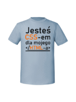 Męska koszulka  z nadrukiem – Jesteś CSS-em dla mojego html - obrazek 6