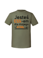 Męska koszulka  z nadrukiem – Jesteś CSS-em dla mojego html - obrazek 4