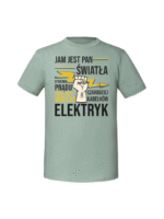 Męska koszulka  z nadrukiem – JAM JEST ELEKTRYK - obrazek 2
