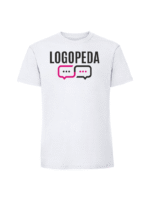 Męska koszulka  z nadrukiem – logopeda - obrazek 6