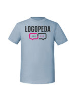 Męska koszulka  z nadrukiem – logopeda - obrazek 2