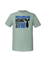 Męska koszulka  z nadrukiem – Przyszedłem wcześniej - obrazek 3