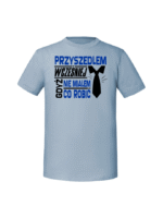 Męska koszulka  z nadrukiem – Przyszedłem wcześniej - obrazek 4