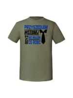 Męska koszulka  z nadrukiem – Przyszedłem wcześniej - obrazek 6