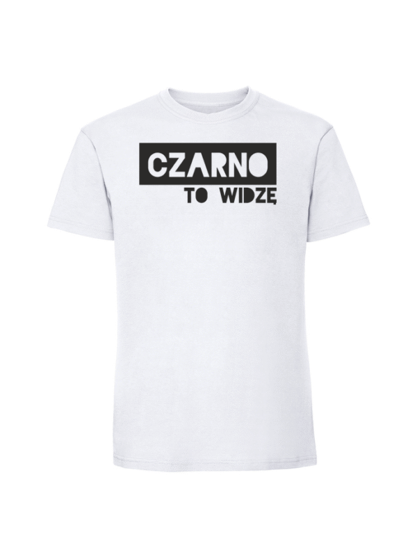 Męska koszulka  z nadrukiem – Czarno to widzę