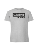 Męska koszulka  z nadrukiem – Czarno to widzę - obrazek 4