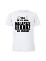 Męska koszulka  z nadrukiem – NAJLEPSZY LEKARZ - obrazek 2