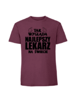 Męska koszulka  z nadrukiem – NAJLEPSZY LEKARZ - obrazek 4