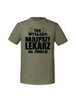 Męska koszulka  z nadrukiem – NAJLEPSZY LEKARZ