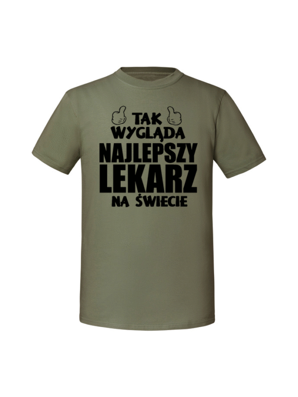 Męska koszulka  z nadrukiem – NAJLEPSZY LEKARZ