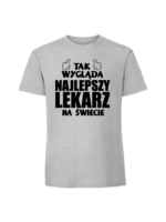 Męska koszulka  z nadrukiem – NAJLEPSZY LEKARZ - obrazek 5