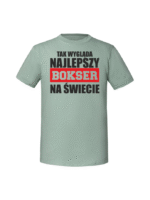 Męska koszulka  z nadrukiem – NAJLEPSZY BOKSER - obrazek 3