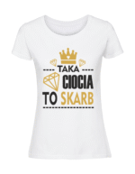 Damska koszulka  z nadrukiem – Taka ciocia to skarb - obrazek 4
