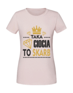 Damska koszulka  z nadrukiem – Taka ciocia to skarb - obrazek 3