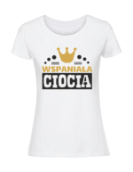Damska koszulka  z nadrukiem – Wspaniała Ciocia - obrazek 4