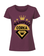 Damska koszulka  z nadrukiem – Najlepsza córka - obrazek 4