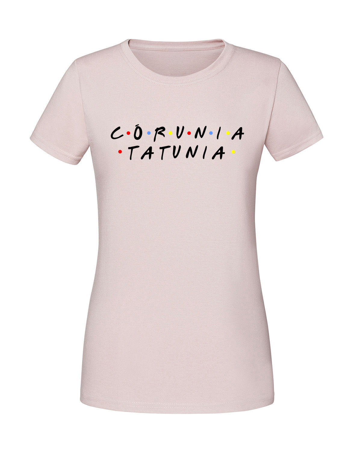 PZ00029_pudrowy_roz.png Damska koszulka z nadrukiem – Córunia Tatunia - obrazek 1
