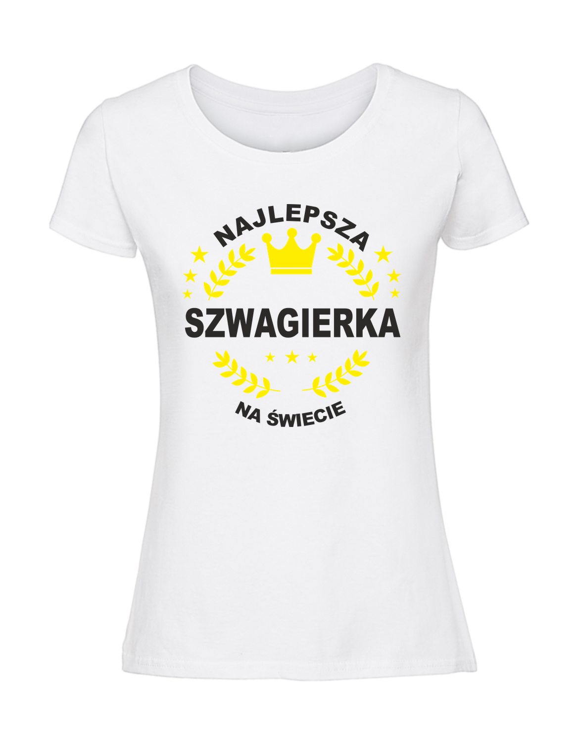 PZ00037_biala.png Damska koszulka z nadrukiem – NAJLEPSZA SZWAGIERKA - obrazek 1