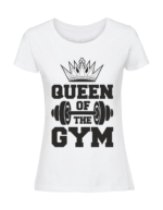 Damska koszulka  z nadrukiem – QUEEN OF THE GYM - obrazek 4