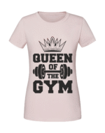 Damska koszulka  z nadrukiem – QUEEN OF THE GYM