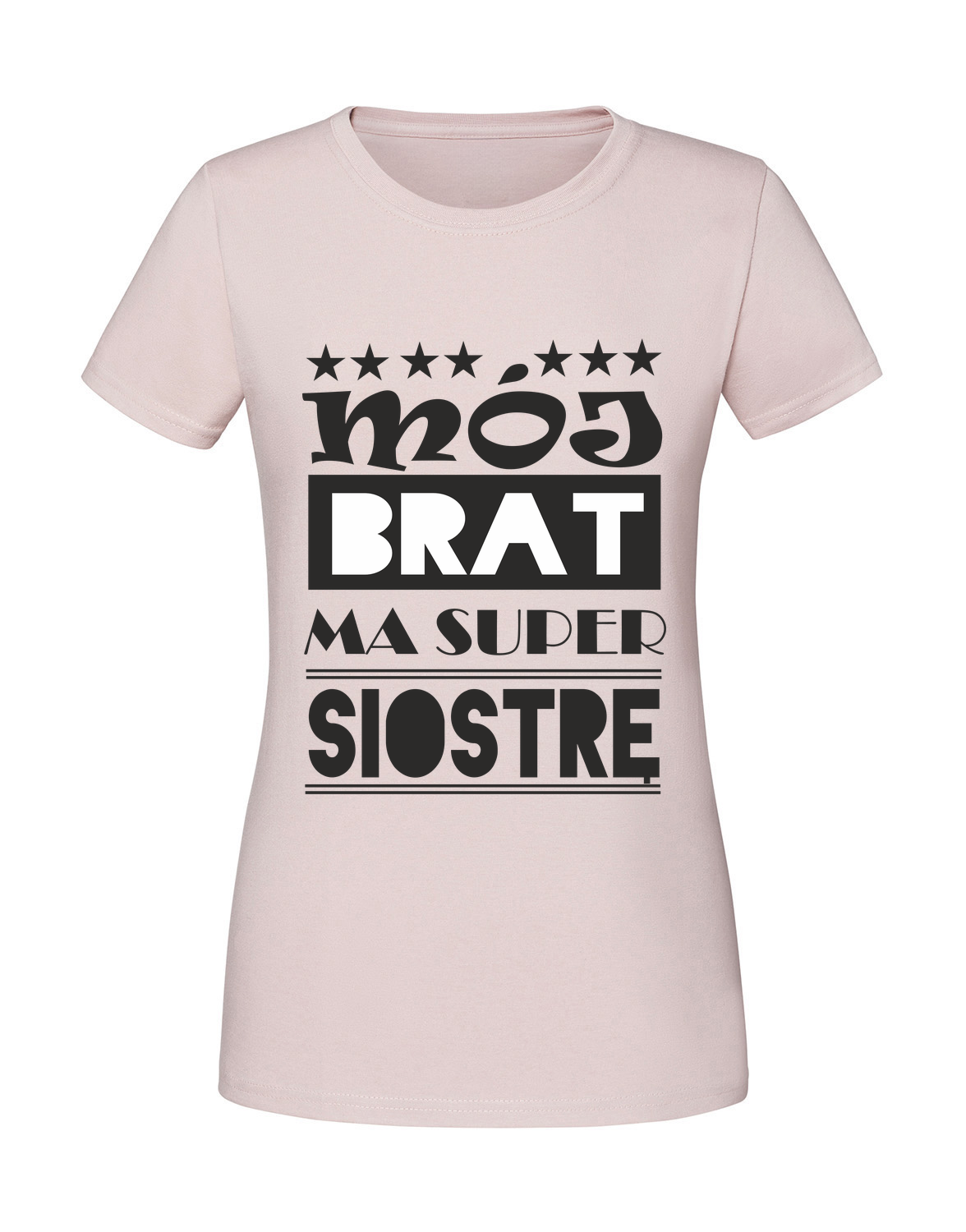 PZ00045_pudrowy_roz.png Damska koszulka z nadrukiem – mój brat ma super siostre - obrazek 1